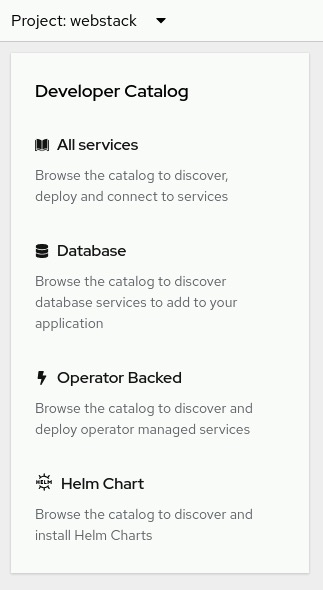Developer Catalog