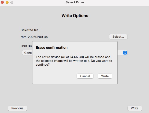 FedoraMediaWriter - Second Selection Page and Confirmation